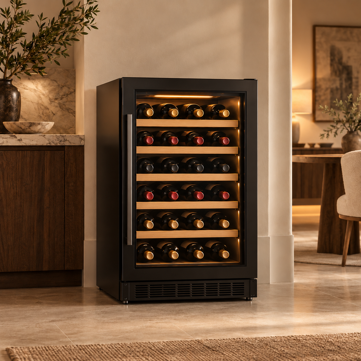 Cave à vin 24 bouteilles représentant une capacité intermédiaire