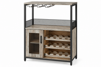 Meuble bar à vin avec porte-bouteilles et porte-verres - vue produit