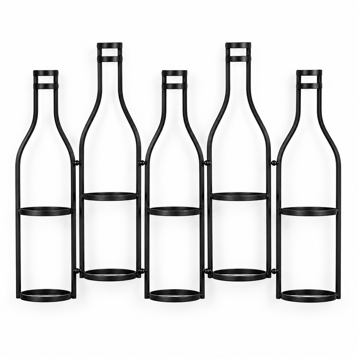 Support mural porte-bouteilles décoratif présenté avec du vin