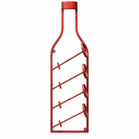Range-bouteilles mural compact pour 3 ou 4 bouteilles