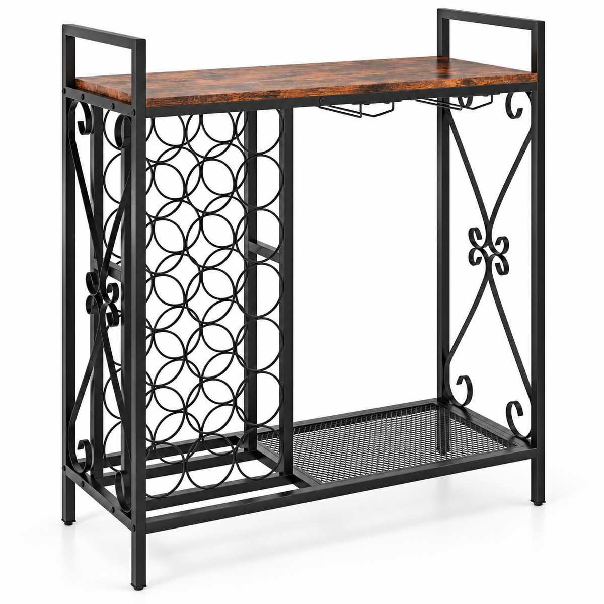 Meuble bar à vin 21 bouteilles avec porte-verres - vue produit