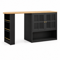 Meuble bar pliable avec plateau rabattable - sur fond blanc