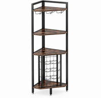 Meuble bar d'angle avec comptoir et porte-verres - vue produit