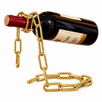 Porte-bouteille chaîne décoratif avec une bouteille