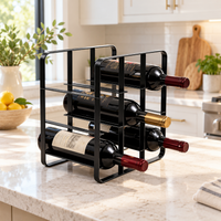 Porte-bouteille en métal - Design cuisinier - vue détaillée 2