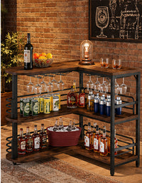Meuble bar d'angle intégré dans un intérieur contemporain
